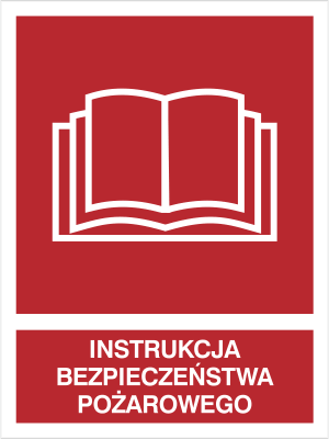 Znak instrukcji bezpieczeństwa pożarowego